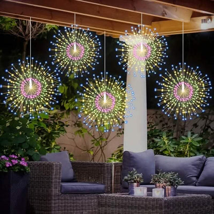 5-Pack: 450 LED Solar Starburst Sphere Lights