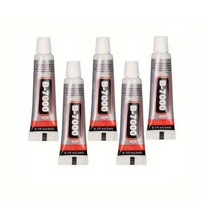 5-Pack: B-7000 Adhesive Glue for Jewelry, Plastic, Metal, Glass, Ceramic