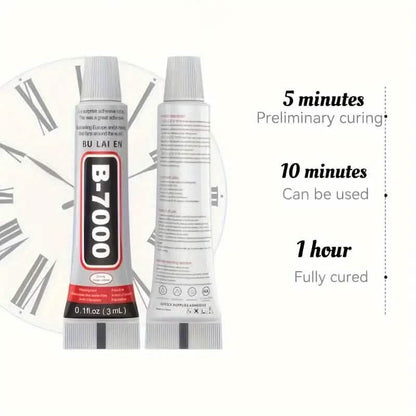 5-Pack: B-7000 Adhesive Glue for Jewelry, Plastic, Metal, Glass, Ceramic