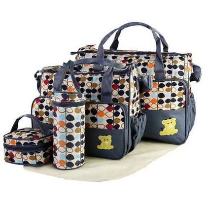 5-Pack: Baby Nappy Diaper Bag Set