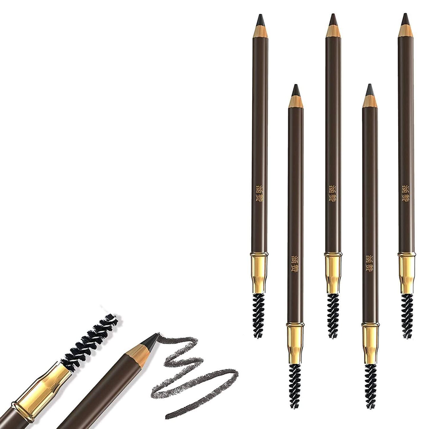 5-Pack: Eyebrow Pencil Longlasting Waterproof Durable Liner