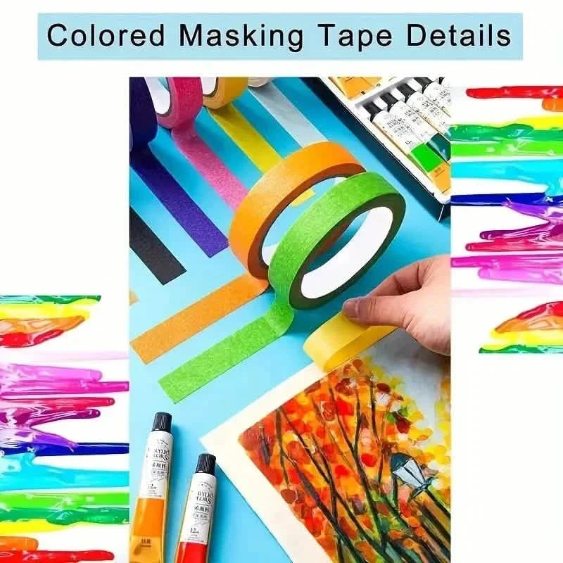 5-Pack:  Fluorescent Light Tape for Party Decorations, Birthdays & Crafts
