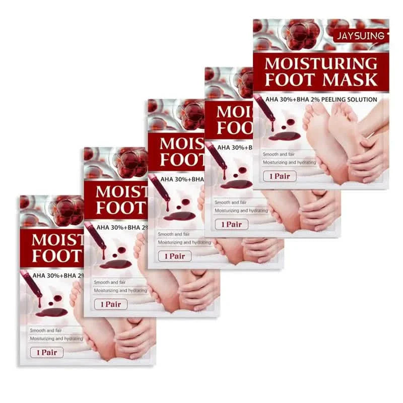 5-Pack: JAYSUING AHA 30% BHA 2% Peeling Solution Foot Mask