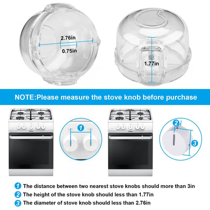 5-Pack: Kitchen Gas Electric Stove Knob Safety Covers