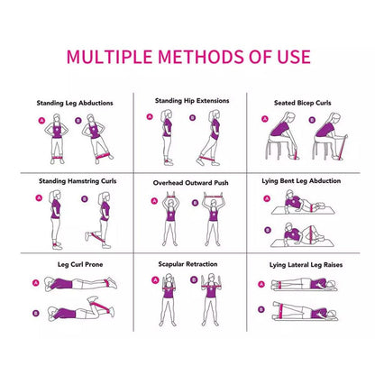 5-Pack: Precision Workout Yoga Fitness Exercise Bands Loops