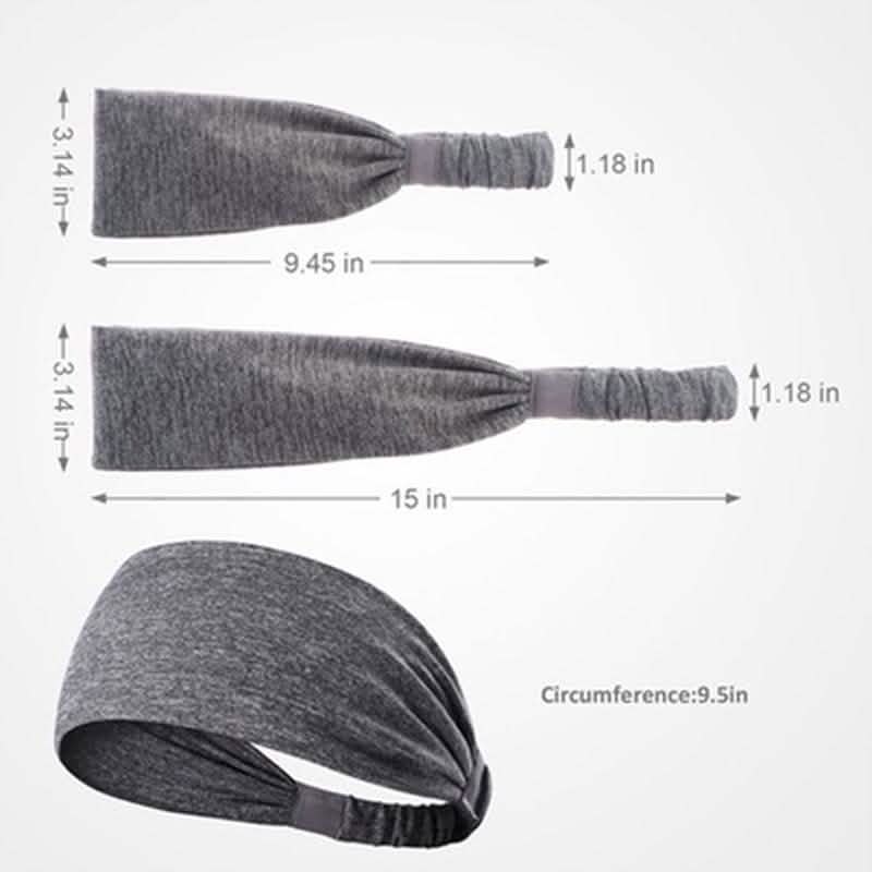 5-Pack: Unisex Sports Fitness Headband and Sweatband