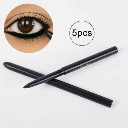 5-Pack: Waterproof and Sweat-Proof Black Eyeliner Pencil