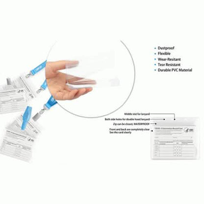 5-Pack: Waterproof Clear Sleeve CDC Vaccination Card Immunization Record Holder
