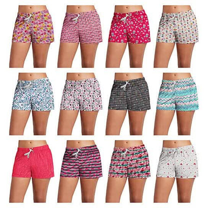 5-Pack: Women's Soft Comfy Printed Lounge Sleep Pajama Short