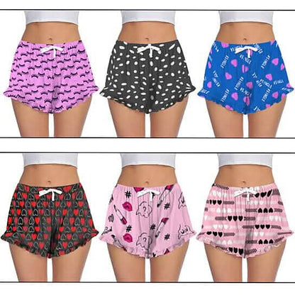 5-Pack: Women's Soft Comfy Printed Lounge Sleep Pajama Short