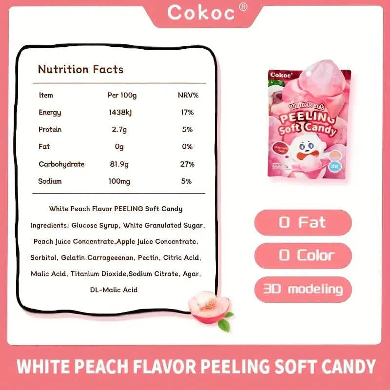 5-Packs: Fun Peeled Gummies - Mixed Styles, Different Flavors, Resealable Bags