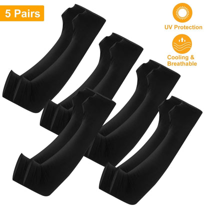 5-Pairs: Cooling Arm Sleeve Anti-UV Sun Protection
