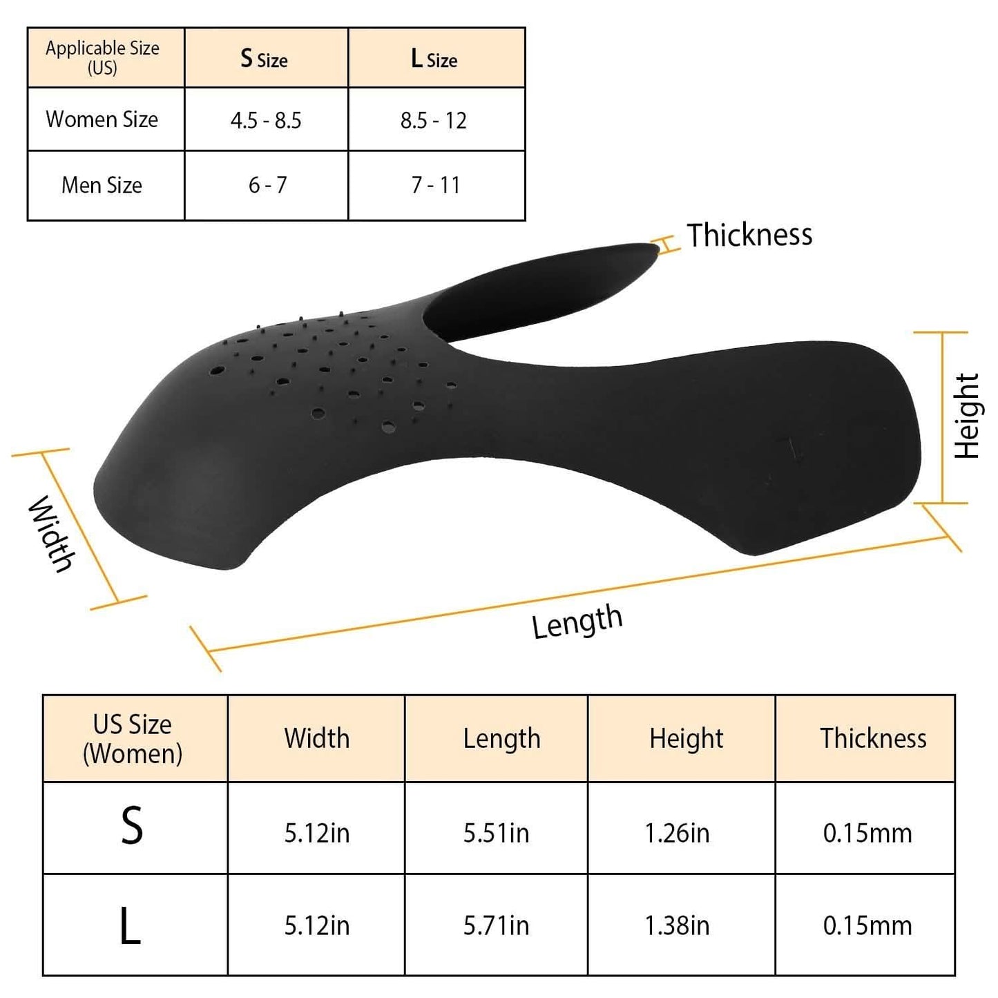 5-Pairs: Shoes Crease Protectors