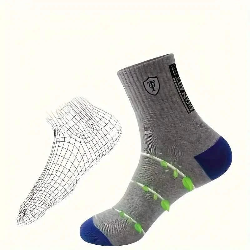 5-Pairs: Stylish Breathable Warm Crew Socks For Men