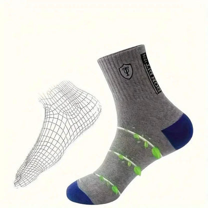 5-Pairs: Stylish Breathable Warm Crew Socks For Men