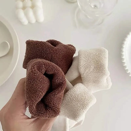 5-Pairs: Thick Thermal Mixed Color Mid Tube Socks