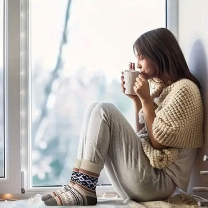 5-Pairs: Women's Comfortable and Warm Crew Socks