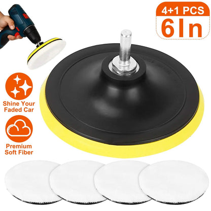 5-Piece: 6" Buffing Polishing Pads