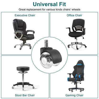 5-Piece: Office Chair Wheels Replacement