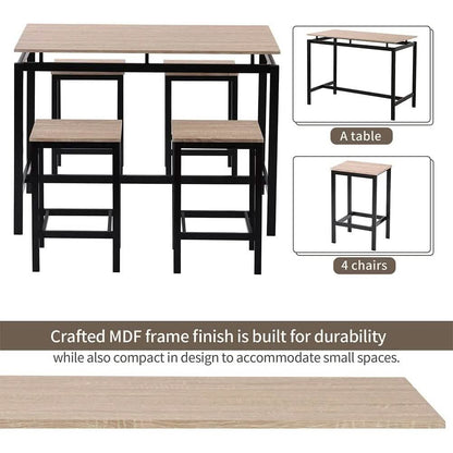 5-Piece Set: Kitchen Table and Chairs Set
