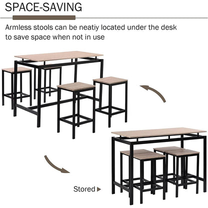 5-Piece Set: Kitchen Table and Chairs Set