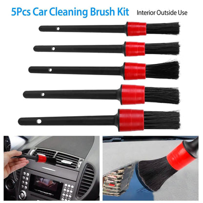 5-Pieces: Car Detailing Brush Set