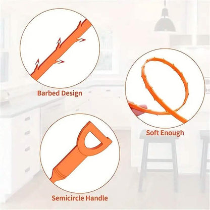 5-Pieces: Drain Clog Remover Tool