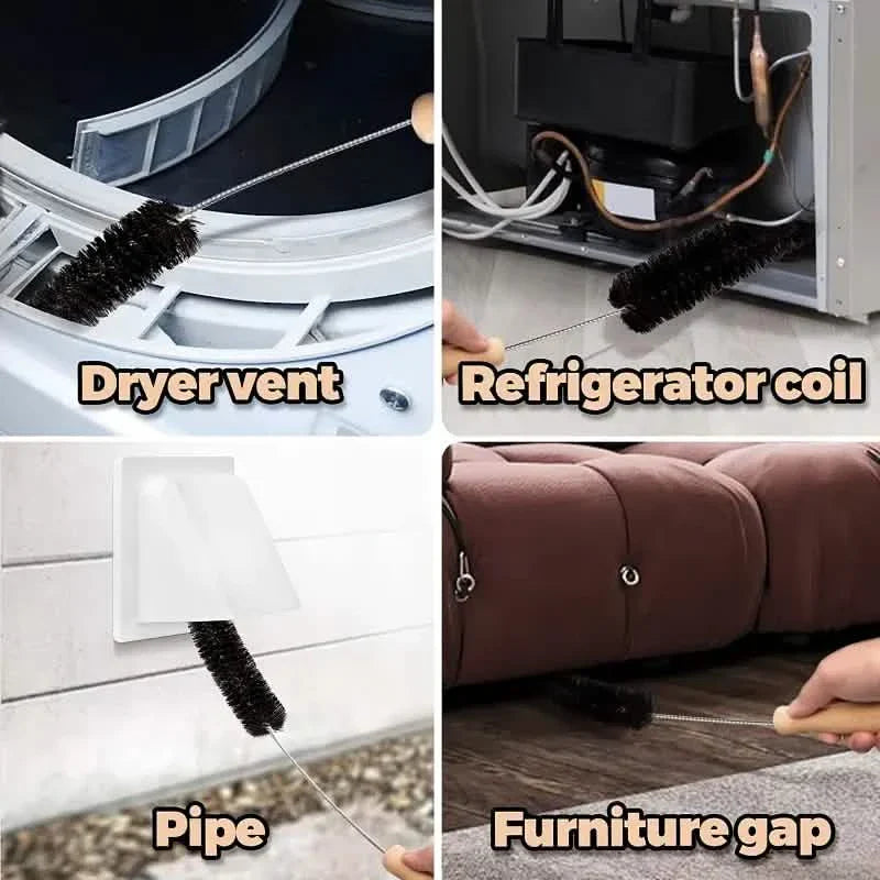 Flexible Cleaning Brush Set for Dryer Vents, Lint Traps, Radiators & Appliances