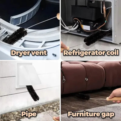Flexible Cleaning Brush Set for Dryer Vents, Lint Traps, Radiators & Appliances
