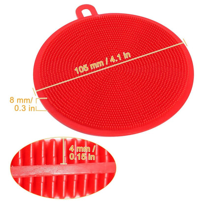 5-Pieces: Kitchen Cleaning Silicone Scrubber