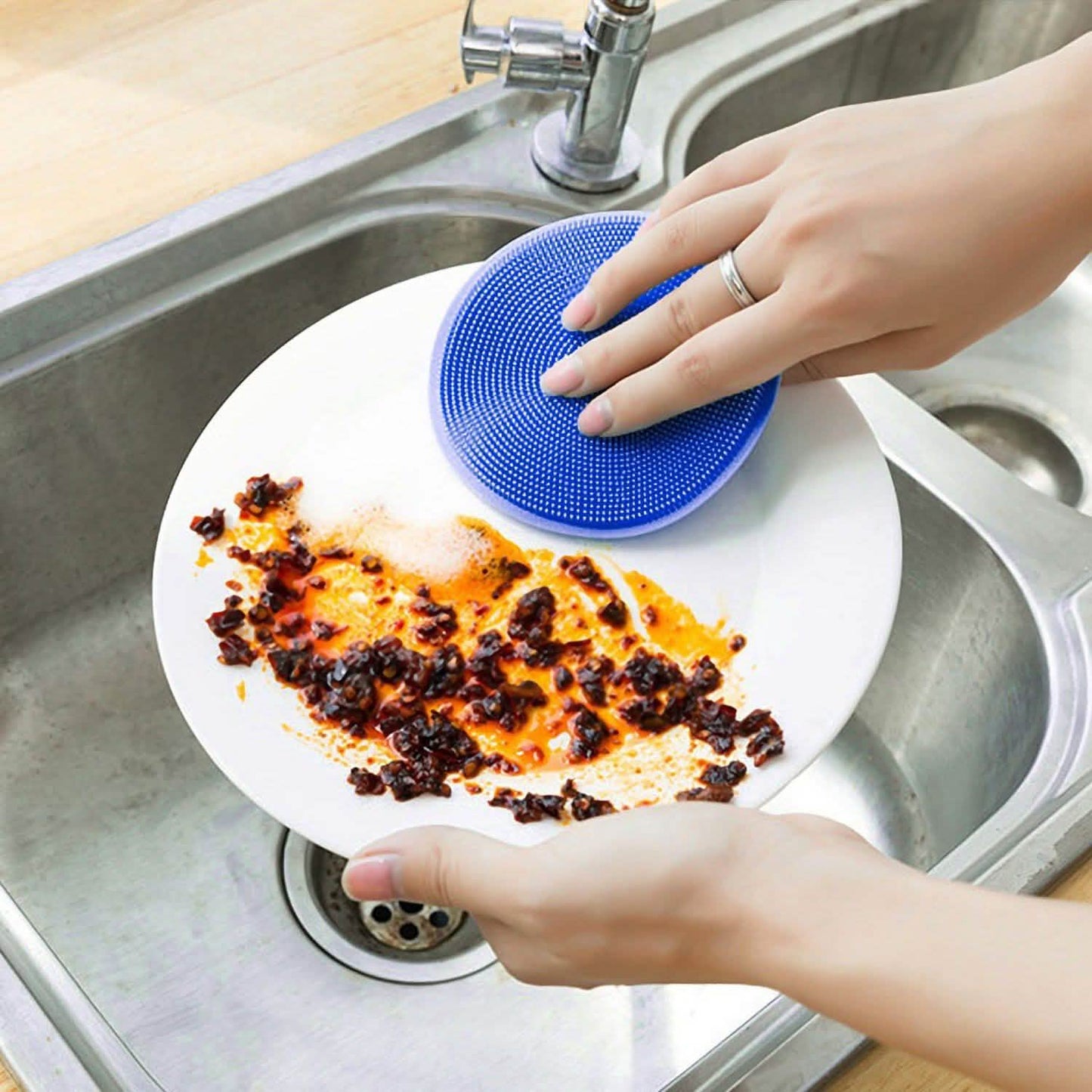 5-Pieces: Kitchen Cleaning Silicone Scrubber