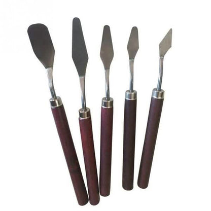 5-Pieces: Palette Steel Oil For Professional Stainless Knife Tool Painting Spatula