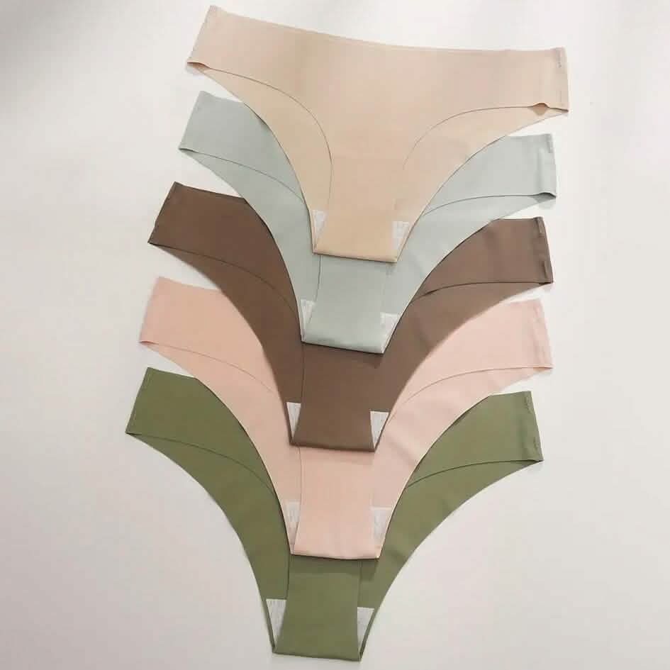 5-Pieces: Seamless Comfy Solid Panties