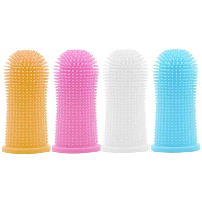 5-Pieces: Super Soft Pet Finger Toothbrush Teeth Cleaning Silicone Tooth Brush