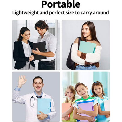 5 Pocket Folder with Labels, Letter Size Expanding File Folder Organizer