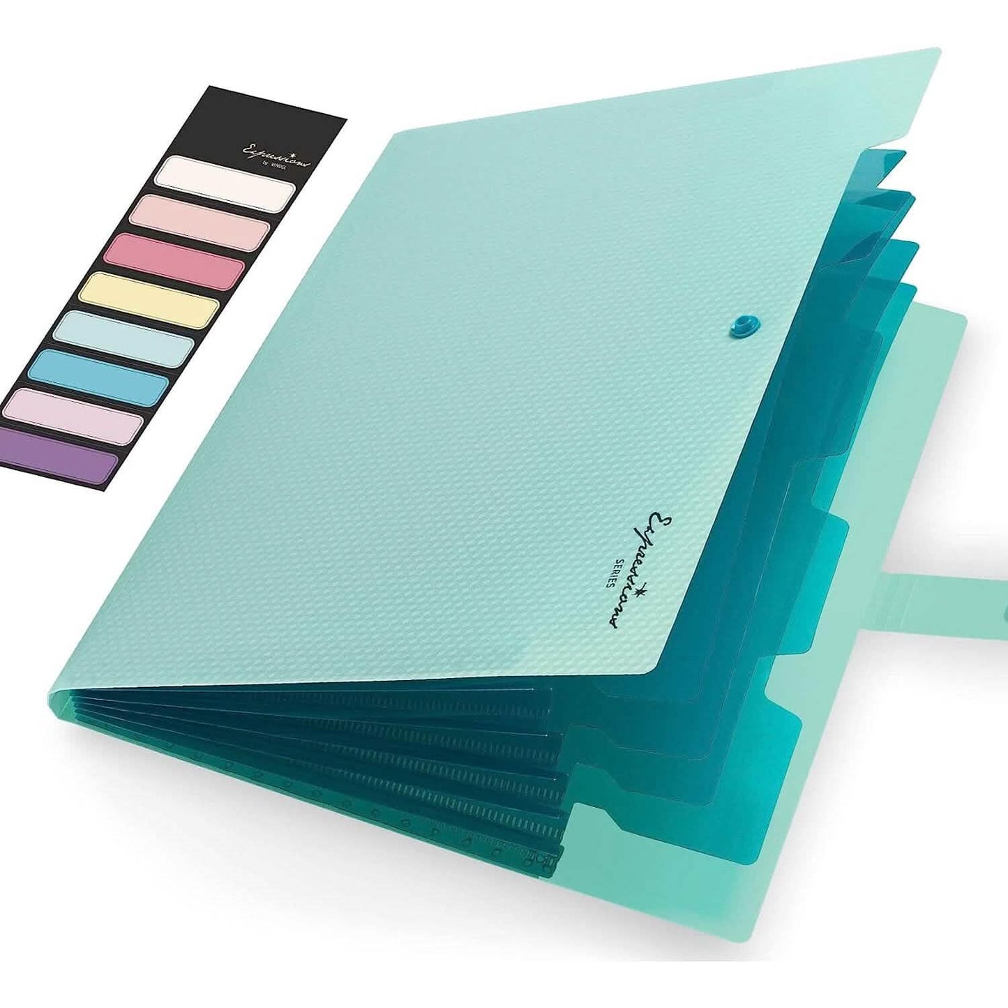 5 Pocket Folder with Labels, Letter Size Expanding File Folder Organizer