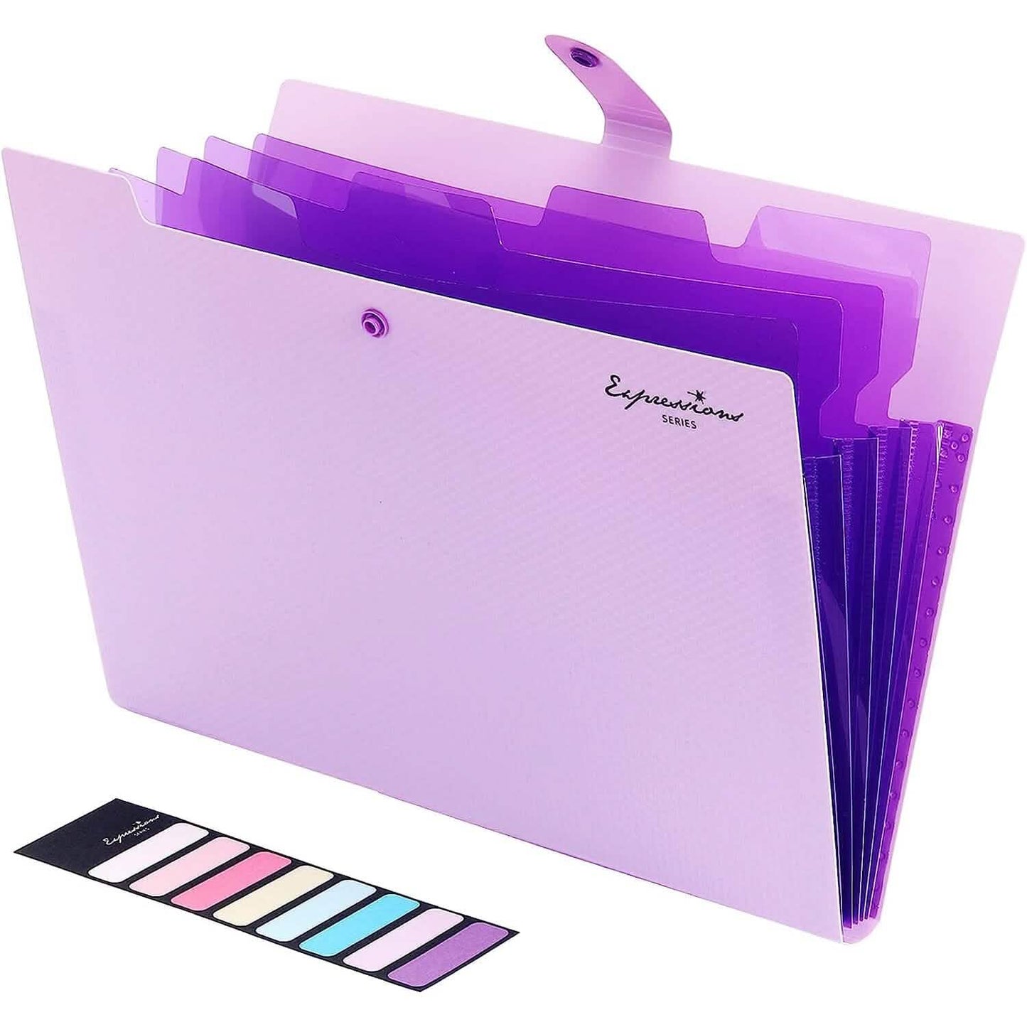5 Pocket Folder with Labels, Letter Size Expanding File Folder Organizer