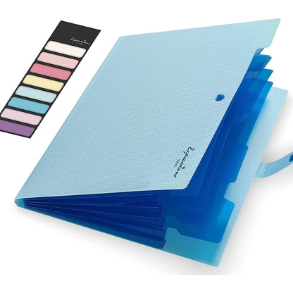 5 Pocket Folder with Labels, Letter Size Expanding File Folder Organizer