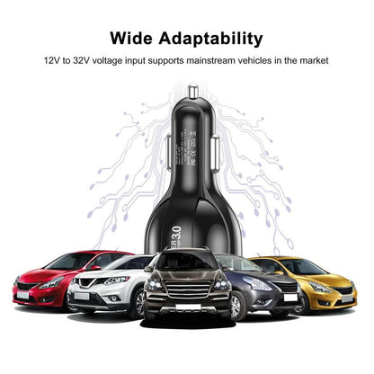 5 Port USB Fast Car Charger with LED Display