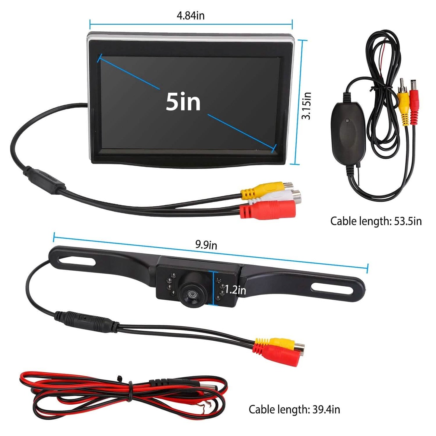5" Screen Backup Camera Monitor Kit