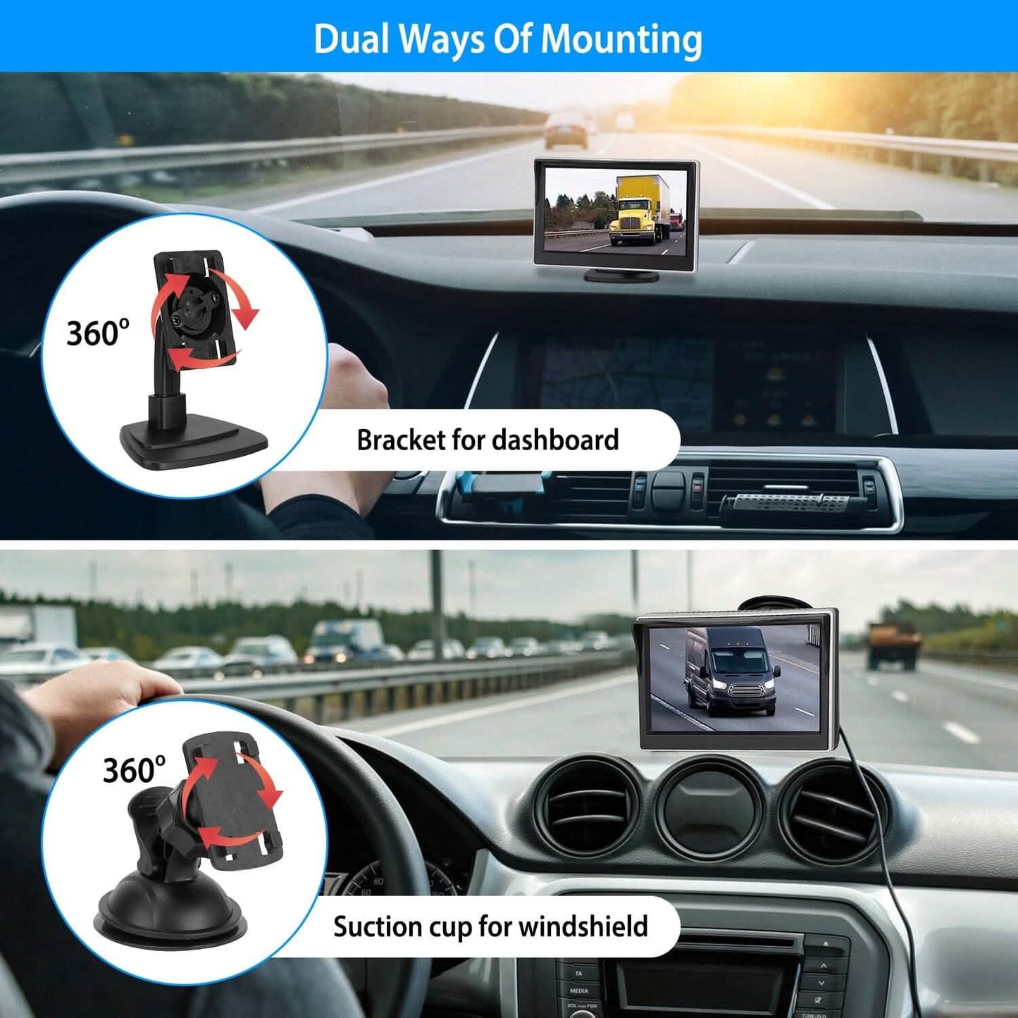 5" Screen Backup Camera Monitor Kit