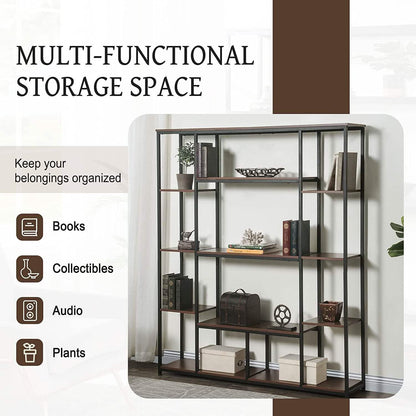 5-Tier Bookcase Bedroom Tall Bookshelf
