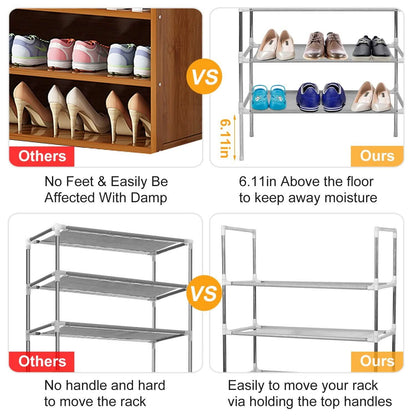 5-Tiers Shoe Rack Shelves 15 Pairs Shoe Oraganizer
