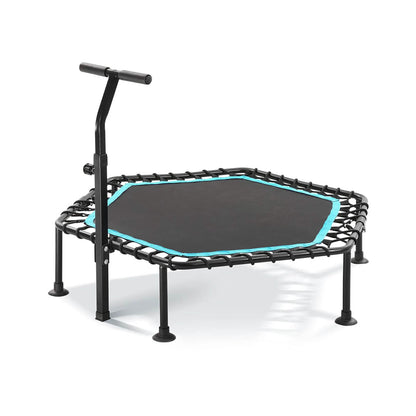 50" Mini Fitness Rebounder Spring-Less Indoor 3-Level Adjustable Foam Handle