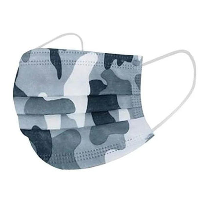 50-Pack: Camo Disposable Non-Medical 3-Ply Face Mask