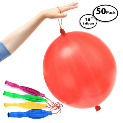 50-Pack: Jumbo Punching Ball Balloons for Parties