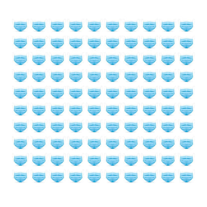 50-Pack or 100-Pack of 3 Layer Disposable Protective Face Masks