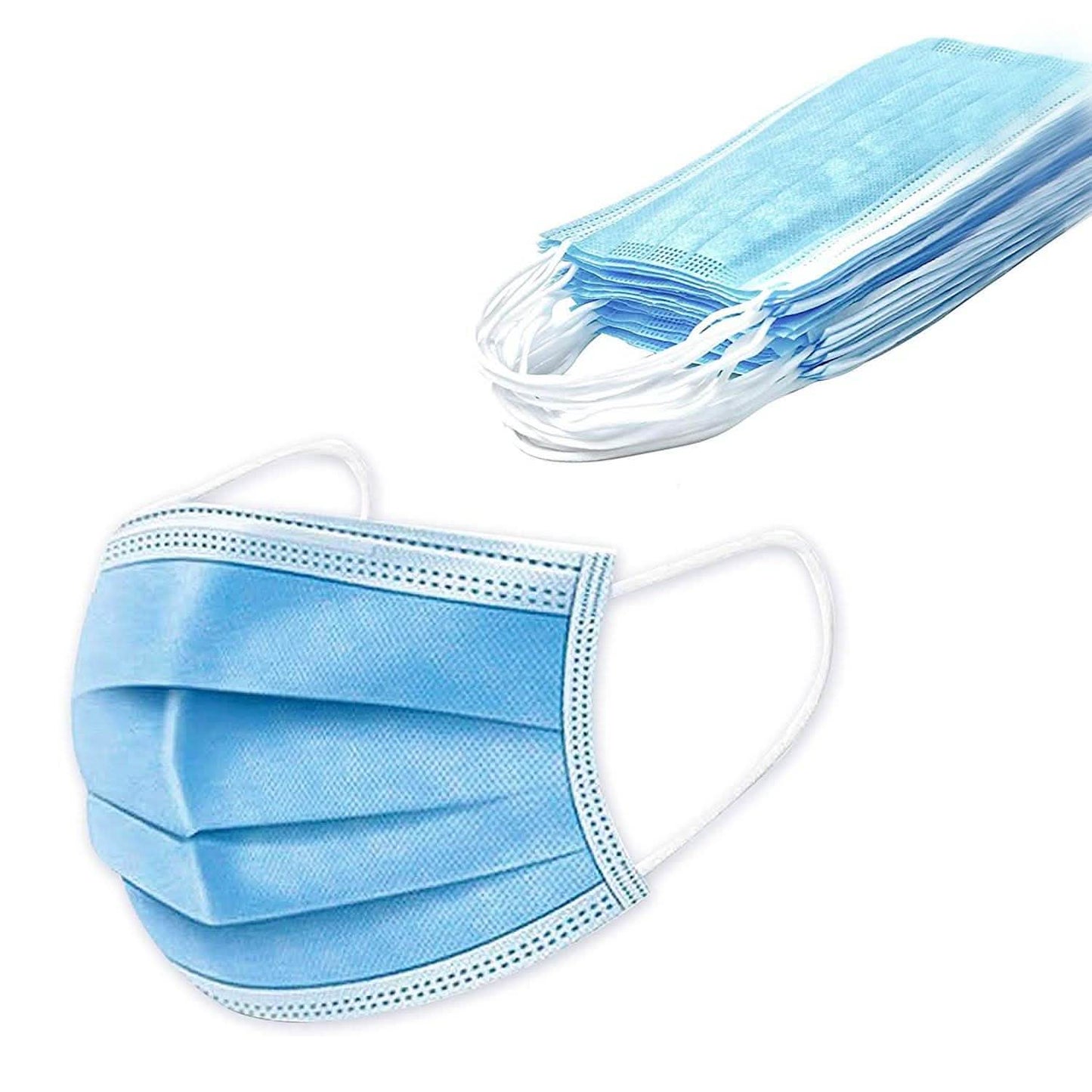 50-Pack or 100-Pack of 3 Layer Disposable Protective Face Masks