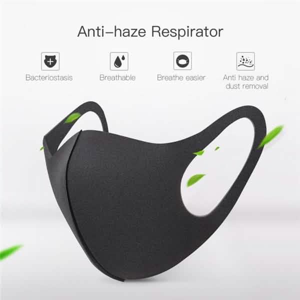 50-Pack: Reusable Double Layer Dustproof Sponge Mouth Mask