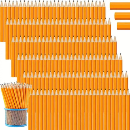 50-Pieces: 3.5" Hexagonal Golf Pencils - HB Yellow, Pre-Sharpened